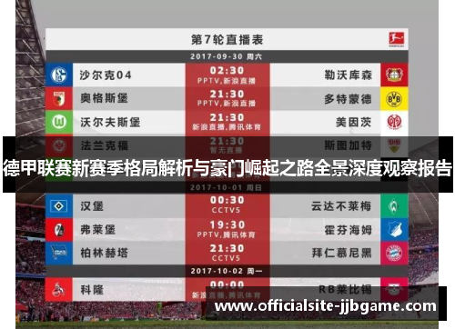 德甲联赛新赛季格局解析与豪门崛起之路全景深度观察报告